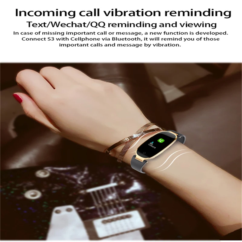Waterproof S3 Plus Smart Wristband Color Screen Heart Rate Monitor Smart Bracelet Fitness Tracker For Android IOS