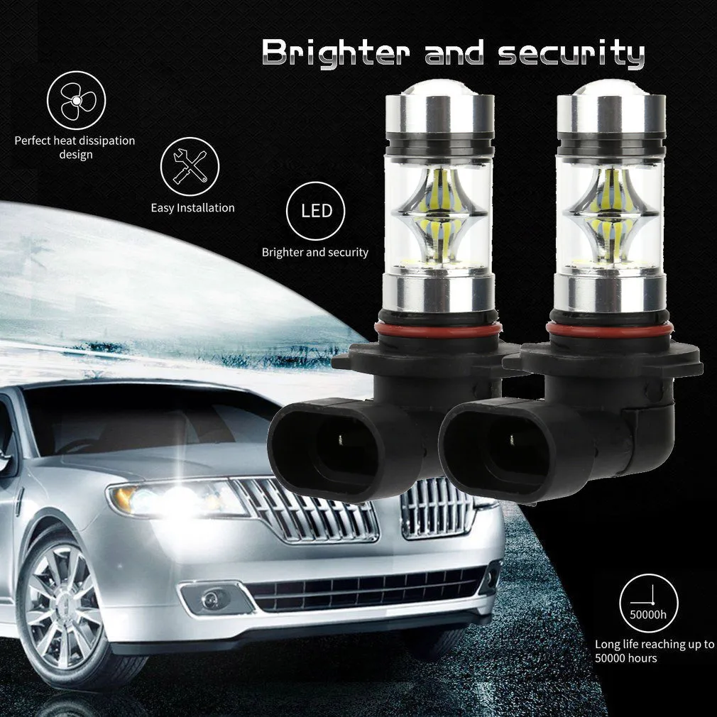 

2019NEW NEW 2x 100W 9006 HB4 High Power LED 6000K Super White Fog Lights Bulbs For bmw x3 e83 x1 e84 f31 f20 f11 e92 e91 e90 N