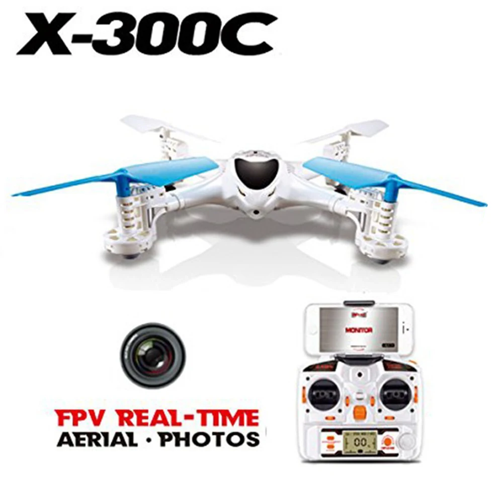 

wifi fpv rc drone X300C 2.4G 6-Axis Gyro Headless Mode RC helicopter FPV Quadcopter with camera 3d Flips rolling VS X8C H9D X400