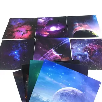 

70pcs/pack 15x15cm Universal Scrapbooking Origami Paper 70 Sheets Art Background Universe Planet Moon Paper Card Making Craft
