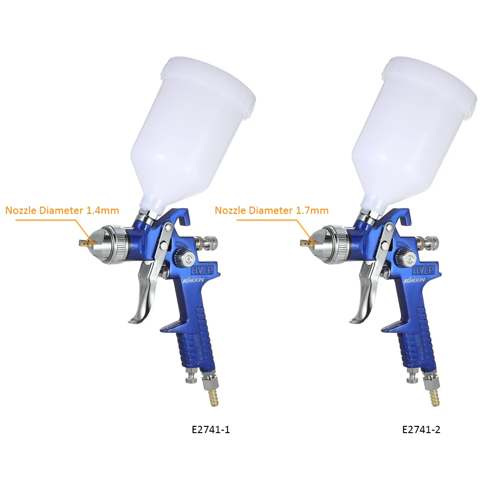 KKmoon Аэрограф 1,4/1,7 мм сопло Профессиональный HVLP Аэрограф для краски автомобиля распылитель