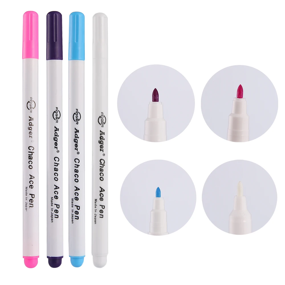 4Pcs Useful Water Erasable Pens Fabric Markers Soluble Cross Stitch 