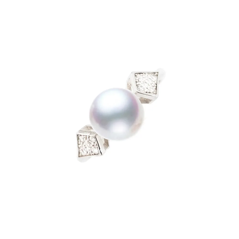 

Lii Ji 925 Sterling Silver Real Freshwater Pearl 8-9mm Ring For Women Jewelry