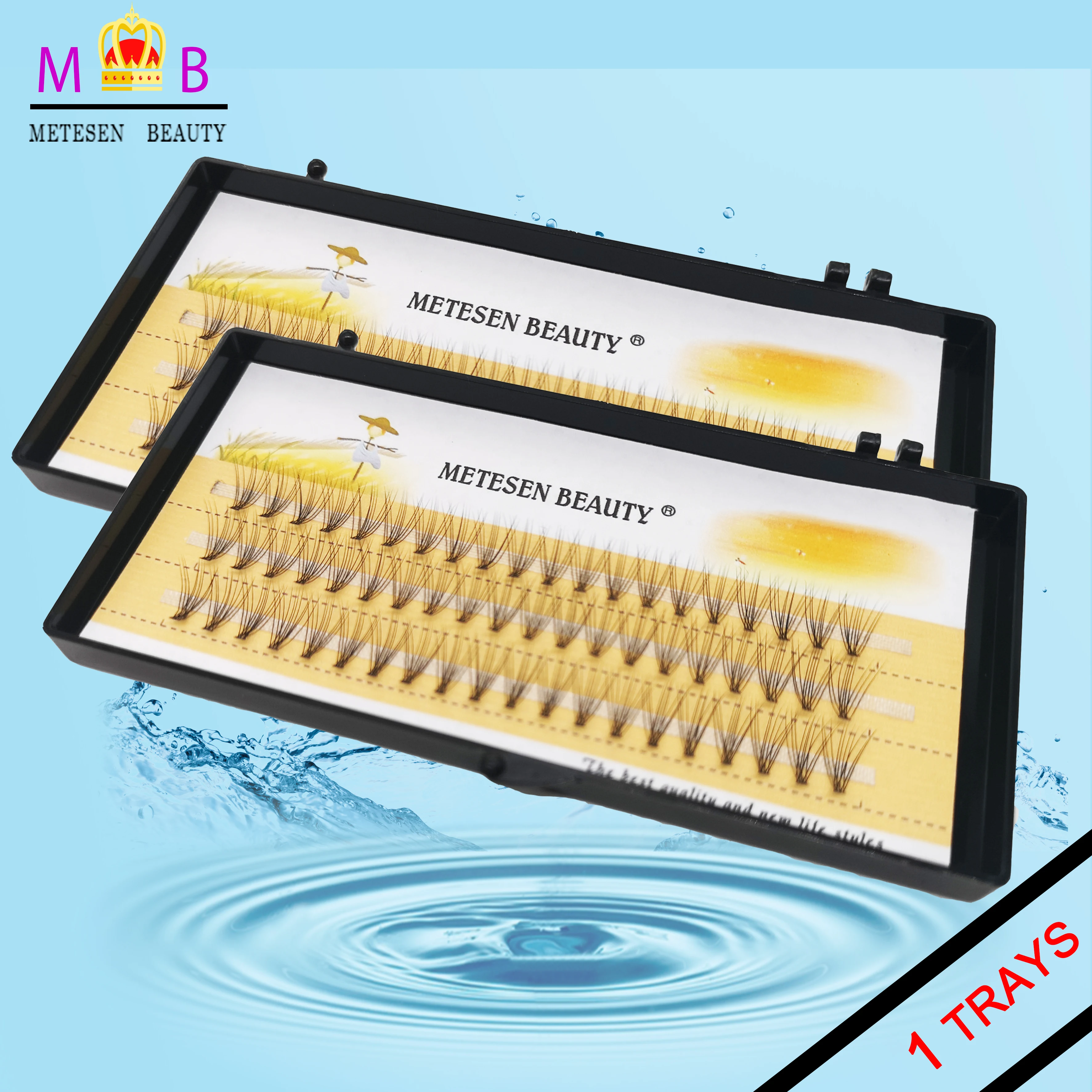 

METESEN BEAUTY long cluster lashes soft mink individual matte black eyelash extension natural eyelashes