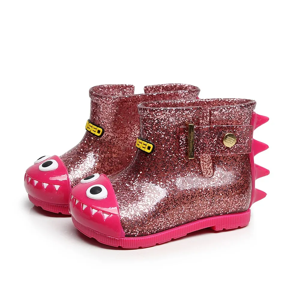 baby girl Winter Ankle Rainboots 3D Cute Cartoon Dinosaur Rain Boots Children Kids Baby Winter
