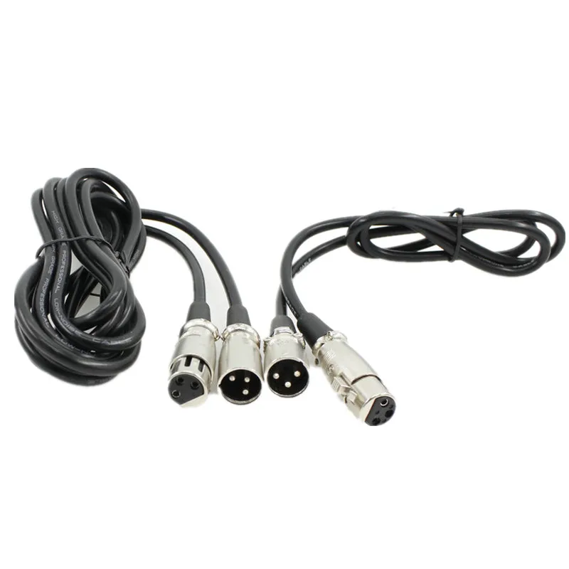 

cord microphone Black 2.5M / 1M Long 3 Pin XLR Male to Female Extension Microphone Mic Cable For Phantom Power