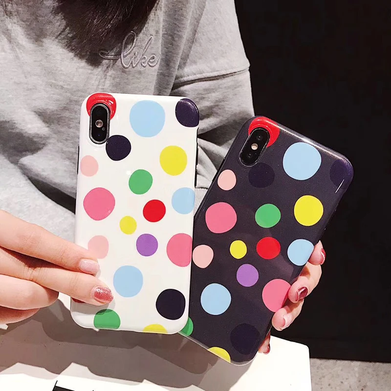 

Bling glitter phone cases for iPhone XSMAX X XR XS wave point matte soft cover for iphone 6 6S 7P 8 Plus back fundas capa