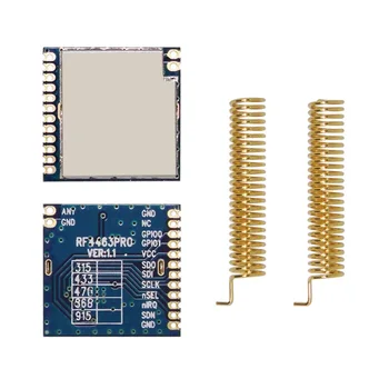 

Diy Kit 10PCS RF4463PRO High Power Wireless Transceiver Module with High Performance Si4463 433mhz RF Transmitter and Receiver