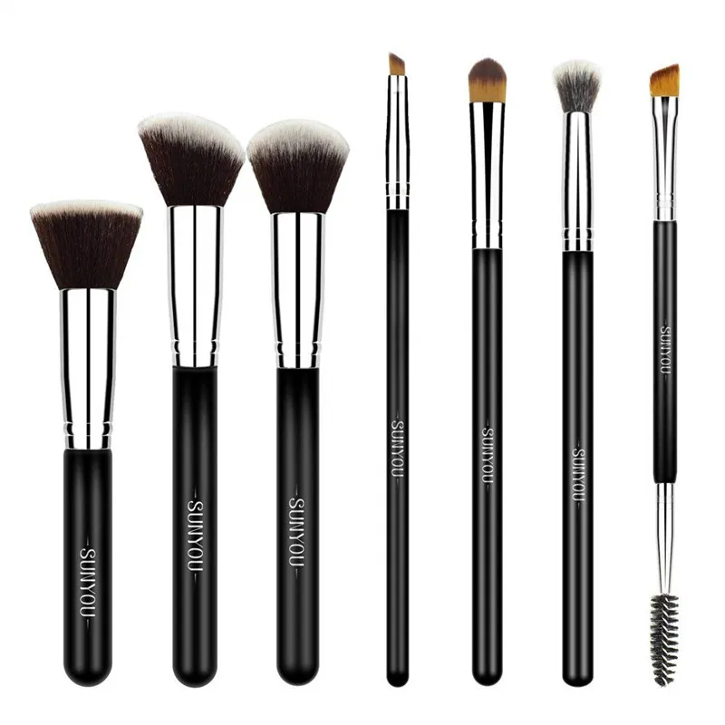 

7pcs Makeup Brush Set, Professional Cosmetic Brushes Set with PU Leather Pouch , Best Gift for Women/Girls