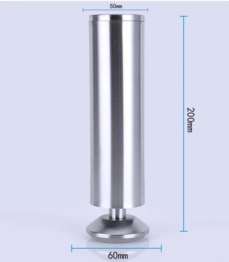 6-30 см регулируемые ножки для мебели из нержавеющей стали, стол для шкафа, диван-кровать, ножки для мебели - Цвет: 20cm