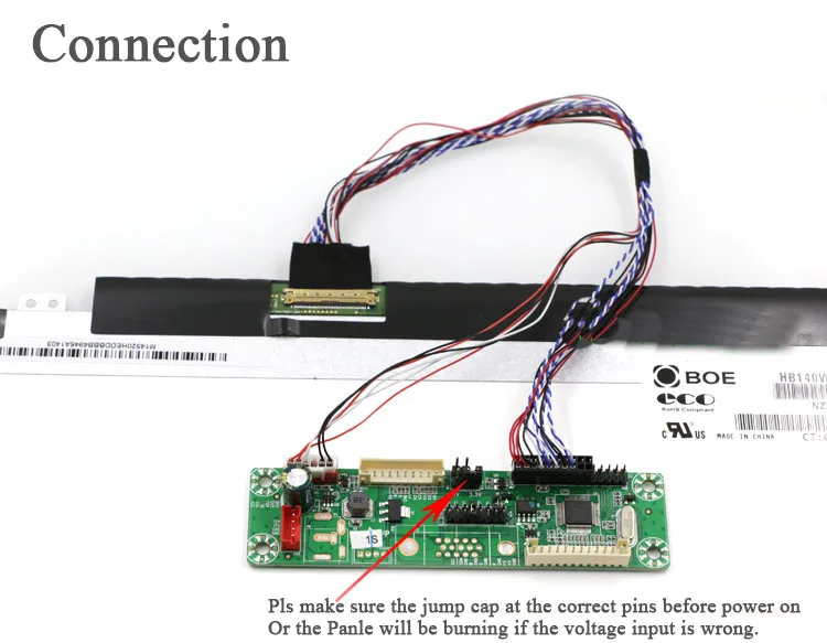 Универсальный 1 ch 8-битный 40 контактов 40 pin одиночный 8 LVDS кабель для ноутбука Светодиодная панель для ноутбука матричный экран