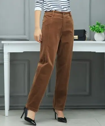Taille Seb0801 rouge Noir 4 La Défaites Haute Pantalons p1 Plus Femmes De marron Couleur Solide Pantalon Côtelé En Rouge Harem Pour Casual Velours Kaki Noir Capris Brun P6gZqBWFw0