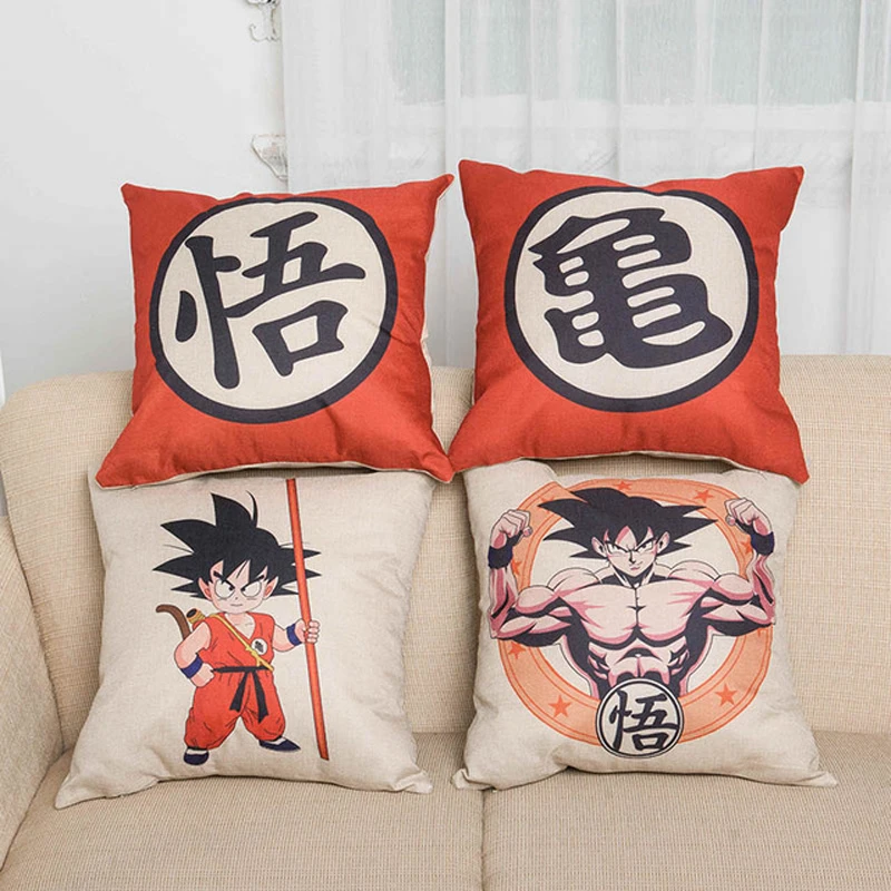 Super Saiyan Dragon Ball Z Peach Skin Pillowcases Home Sofa Decor Cushion Cover