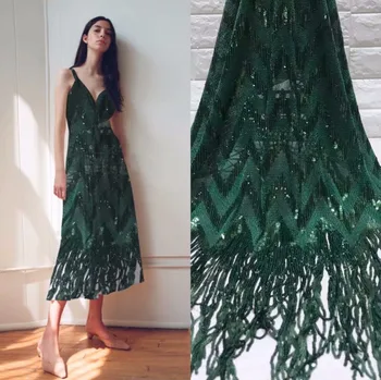 

NEW Luxury high-quality 3D tassel sparkle Nigerian lace fabric tulle sparkle African lace fabric Guipure French lace embroidery