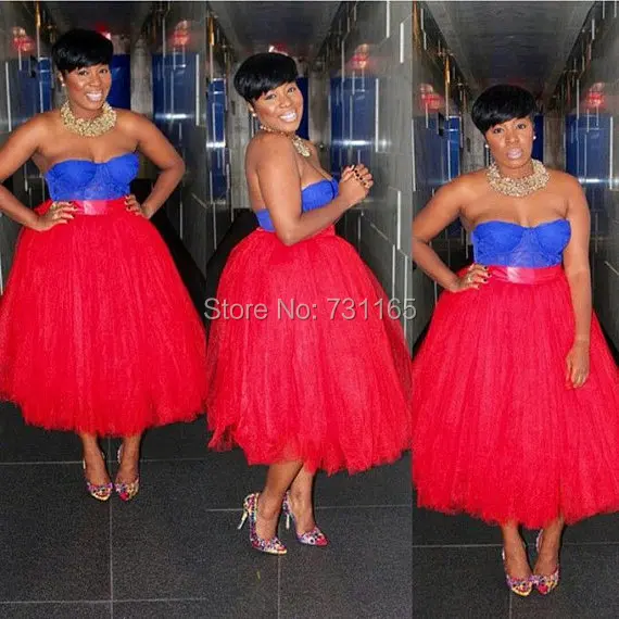 

Free Shipping 60cm Plus size Tea Length Tulle Skirt Sexy Midi Tutu Skirts 2016 saias midi Red faldas cortas