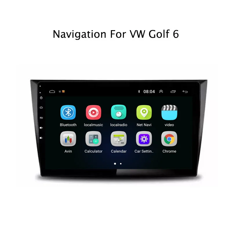 Perfect 9" 2.5D IPS Android 8.1 Car DVD GPS Player For VW Golf 6 2008-2013 Car Radio Stereo Head Unit with Navigation 3