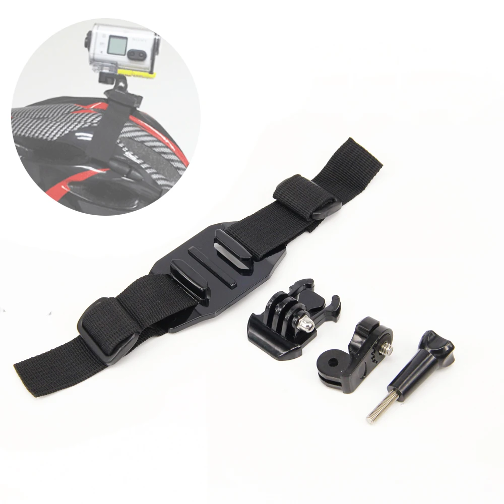 4in1 1set Helmet Strap Mount Kit for Quick Release Buckle/ Helmet strap / Screw Sony Action Cam