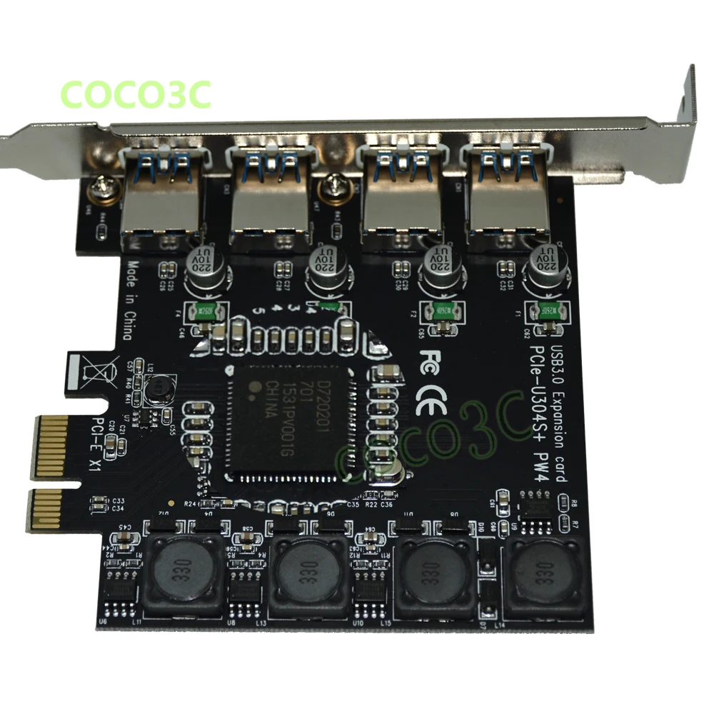  Superspeed 5 Gbps 4 puertos USB 30 PCI-e Tarjeta de controlador PCI Express a USB3.0 Adaptador conv