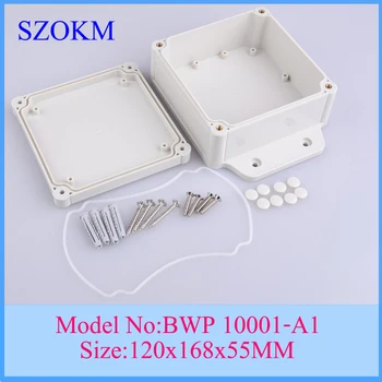 

4 pcs/lot waterproof container project case electronics enclosure with power abs enclosure 120x168x55 mm
