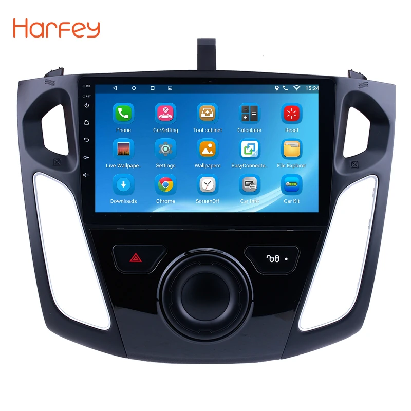 

Harfey Android 8.1/7.1 9" Car GPS Stereo Radio Quad Core Multimedia Player For 2011 2012 2013 2014 2015 Ford Focus Support DVR