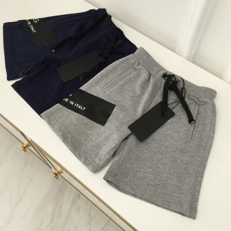

2019 New Summer Sport Short for Baby Boy Kids Grey&Navy Blue Shorts School Style Letter Pattern Active Kids Clothing