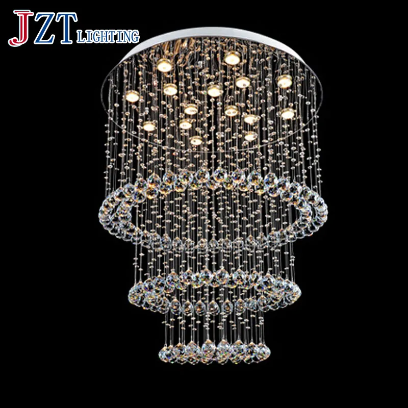 

J Best Price Modern K9 crystal pendant light dining room bedroom lamp LED stair art lamps crystal living room droplight light