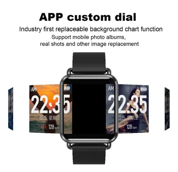 

Men Sports Smart Bracelet Big Screen Waterproof Step Heart Rate Information Pushes Health Monitoring Outdoor Couple Cool Watches