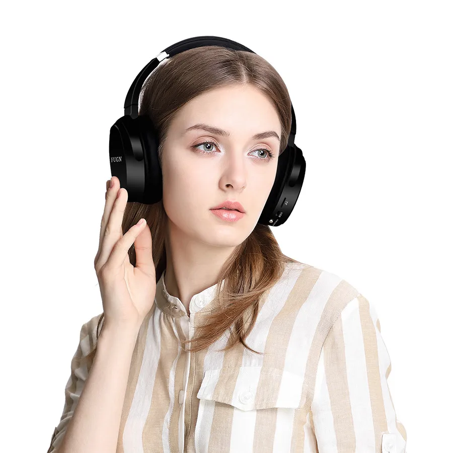 Шум Отмена гарнитура Bluetooth Super Bass Звучания Наушники Беспроводной музыка Hi-Fi Stoere наушники с микрофоном Поддержка FM TF карты