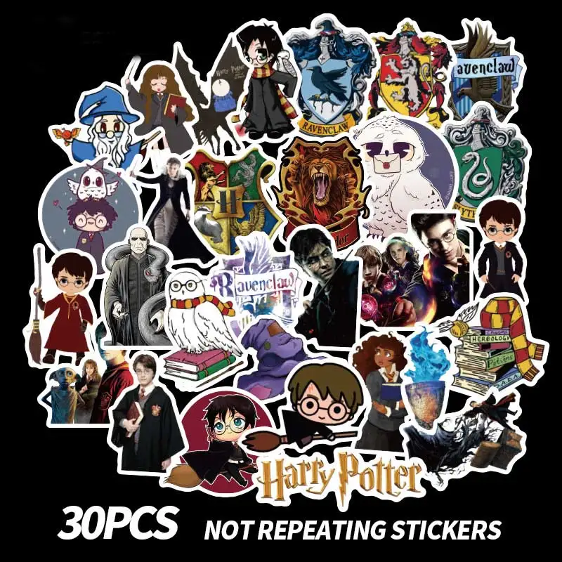 

30pcs/1lot Harri Potter Hermione Dumbledore Funny Sticker Decal For Car Laptop Bicycle Motorcycle Notebook Waterproof Sticker