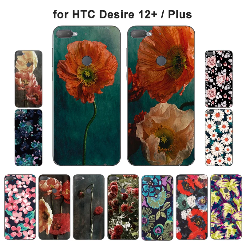 Для HTC Desire 12 + Мягкий ТПУ чехол для телефона 6 0 дюймов Plus необычная нарисованная