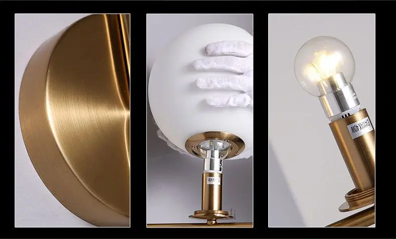 Lâmpada de Parede para Sala Sala de Estar Parede do Quarto Corpo de Ferro Abajur de Vidro Luz do Banheiro Sconce Moderno Levou de Estar Luz Lâmpada Retro Casa Iluminação 10 lamp sconces