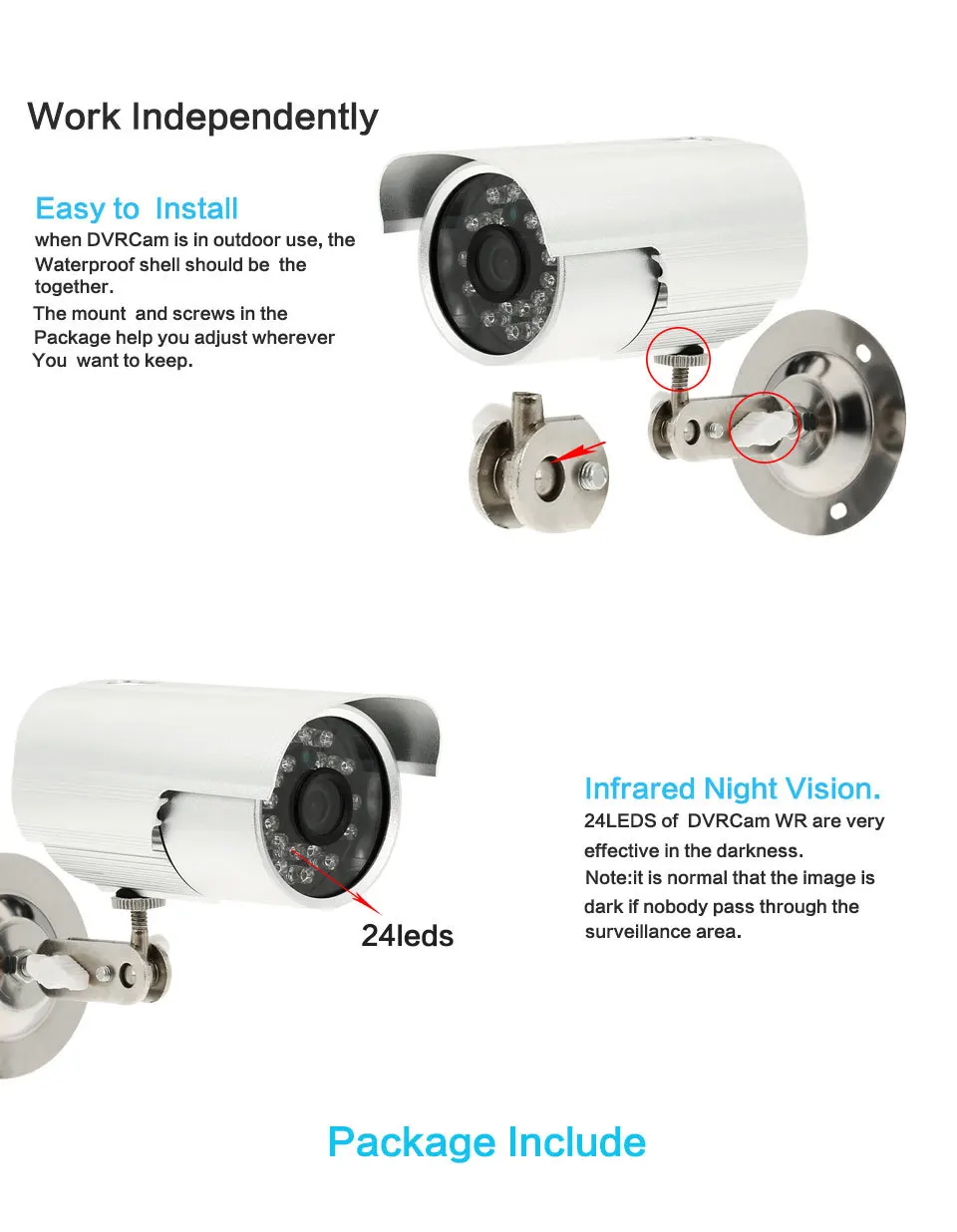 CCTV Bullet Открытый водонепроницаемый DVR USB камера 600TVL ИК ночного видения безопасности Micro SD/TF карта рекордер камера+ кронштейн камеры