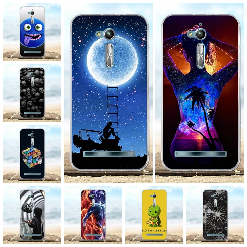 

For Asus Zenfone Go ZB500KL Case Soft TPU Silicone For Asus Zenfone Go ZB500KG Cover Cat Pattern For Asus Go ZB500KL Shell Capa