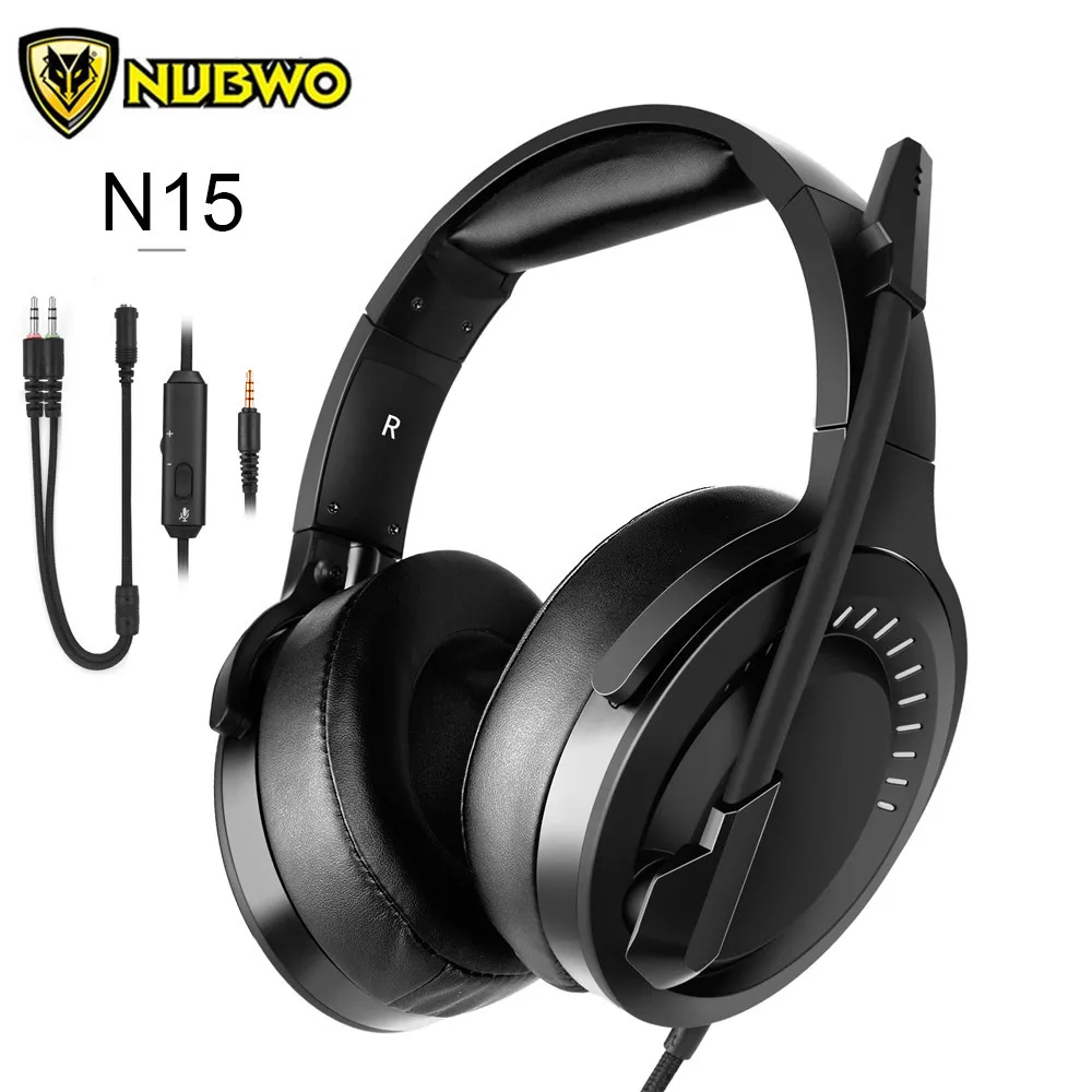 Gaming Headset for PS4,Xbox One Controller,Nintendo Switch(Audio),PC Stereo Noise Cancelling Headphones with Mic,One Key Mute, Volume Control,Soft Earmuffs for Laptop Mac Mobile Gamer,Black  (1)