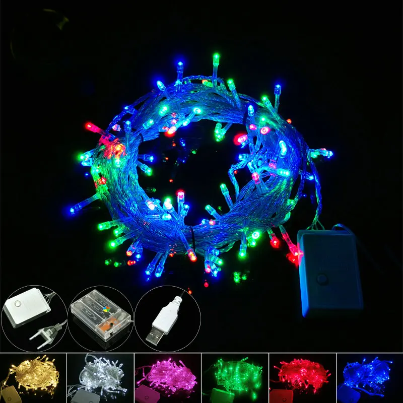 font b Led b font font b String b font Christmas Lights 10m 100leds Battery