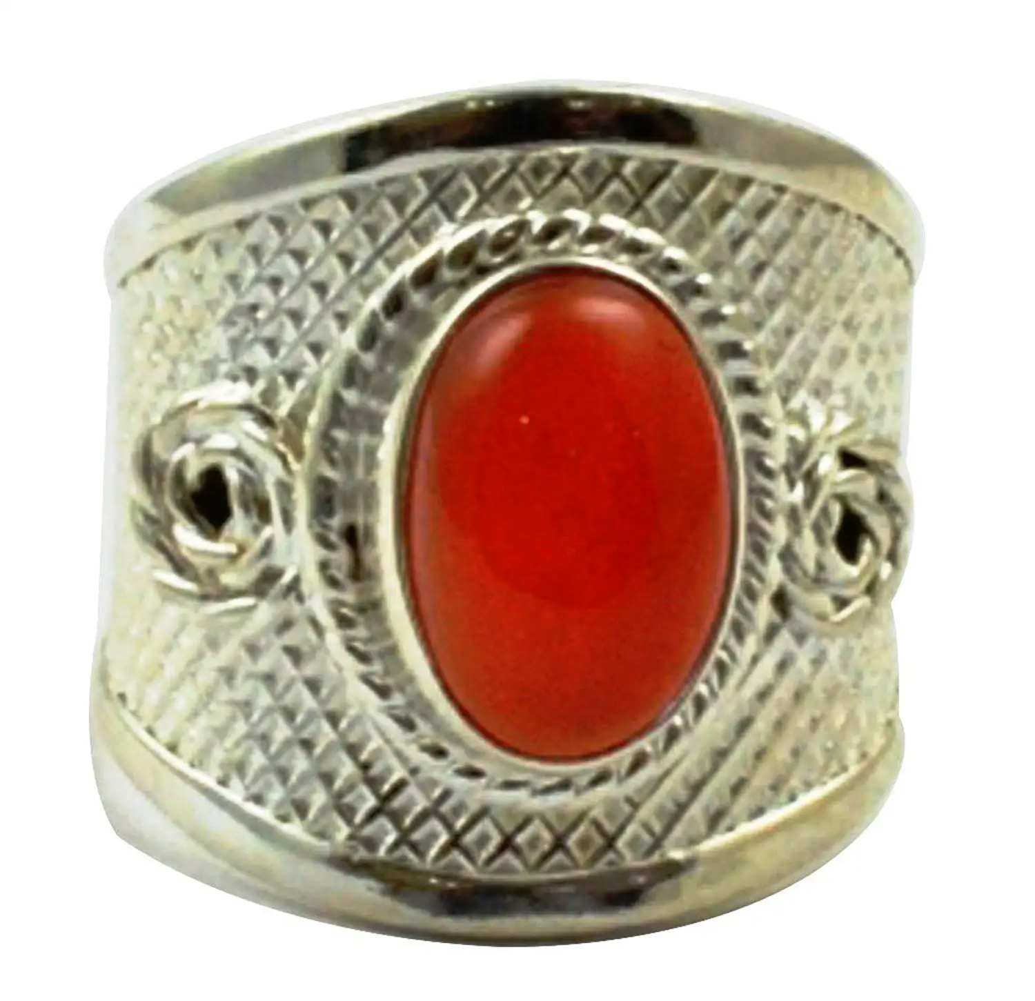 

Lovegem Genuine Carnelian 925 Sterling Silver,Size :8.25, AR3387