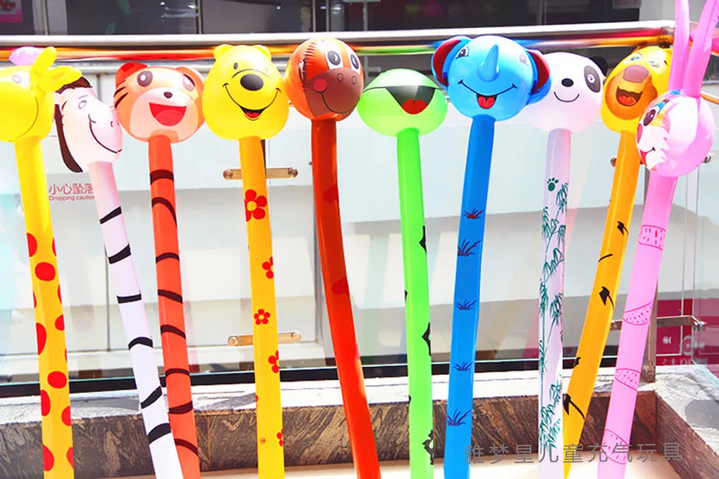 

Animal Toy Funny Cute Gift Hot-Selling Children 1.2-1.3m PVC Inflatable Long Stick 20pcs/Lot, Sports Souvenirs