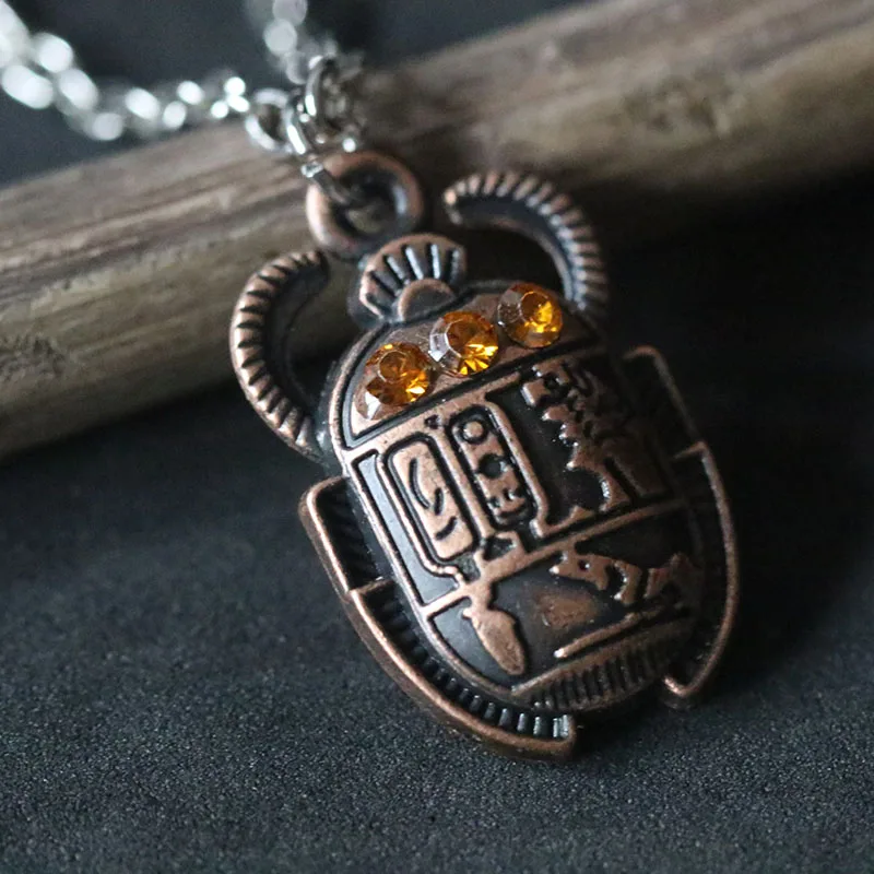 

Egyptian Egypt Scarab Necklaces Vintage Chafer Pendant Necklace Wealth Eternal Choker Collier For Women Men Christmas Gift