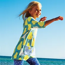 Little maven/Новинка; одежда для маленьких девочек; сезон весна-осень; платье принцессы с милым рисунком груши; одежда для малышей наивысшего качества