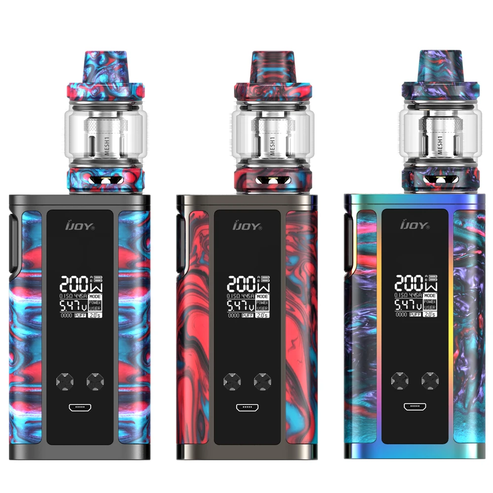 

Original Ijoy Captain Resin Mod 0.96-inch OLED with 6ml/4.5ml Atomizer Tank Top Filling Design Electronic Cigarettes Vape Kit