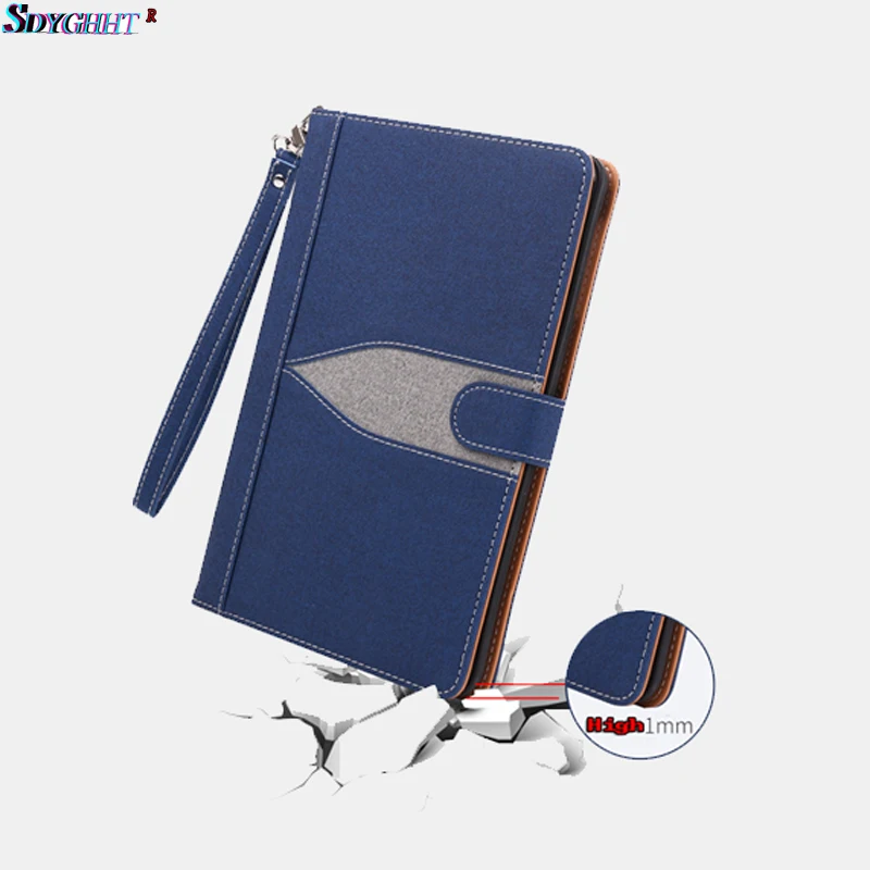 Для нового iPad 2017 2018 9 7 для Air2 Air1 дюймов Высокое качество холщовый PU кожаный