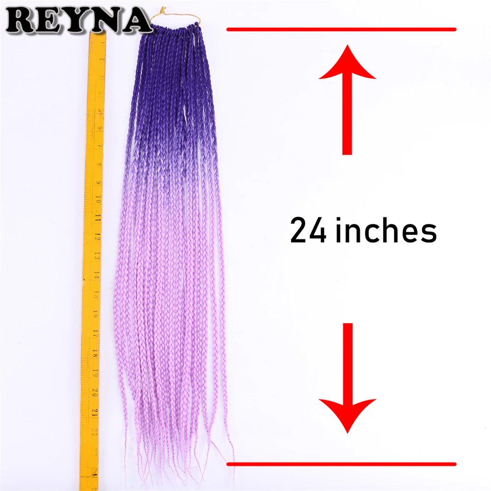 REYNA коробка косички 22 руд/упаковка кроше волос Омбре волокна синтетические плетеные волосы
