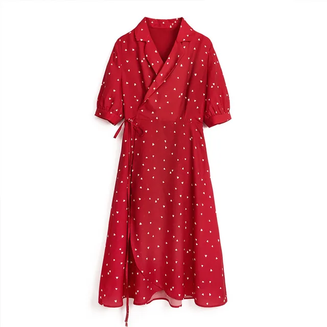 red love heart dress