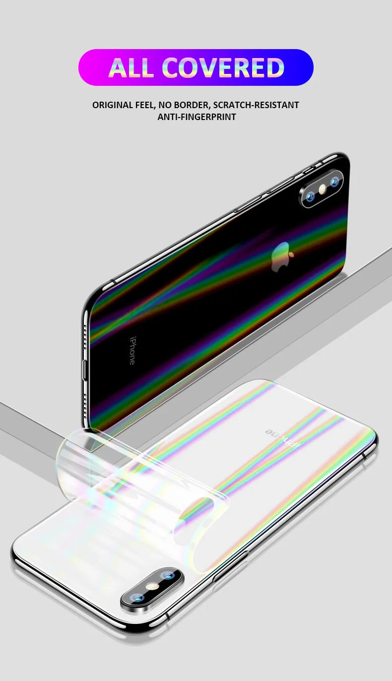 Aurora laser Hydrogel Back Film For Xiaomi MI 8 Lite MI8 Pro MIX 3 Xiomi MI8 9 SE Clear TPU Protection Film back Cover not Glass