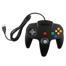 USB Game Wired Controller Joypad Joystick Gamepad Gaming For Nintendo for Gamecube for N64 64 Style for Mac Black