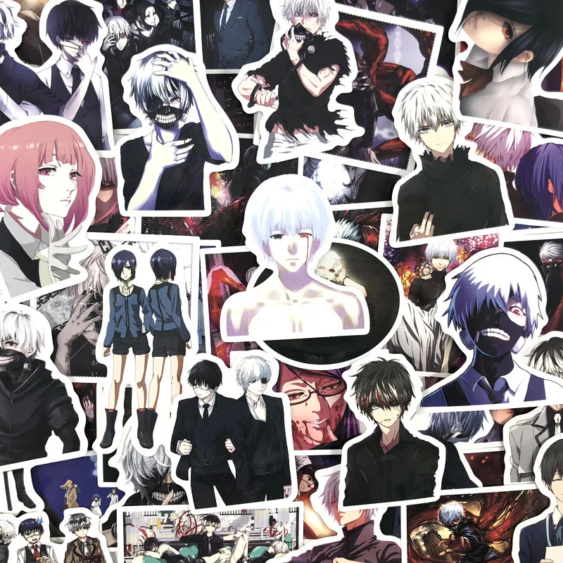 50 шт./упак. одежда с надписью «Tokyo Ghoul граффити наклейки для костюмированной вечеринки по японскому аниме домашнего декора для мотоцикла скейтборд Тетрадь Чемодан ноутбук велосипеда