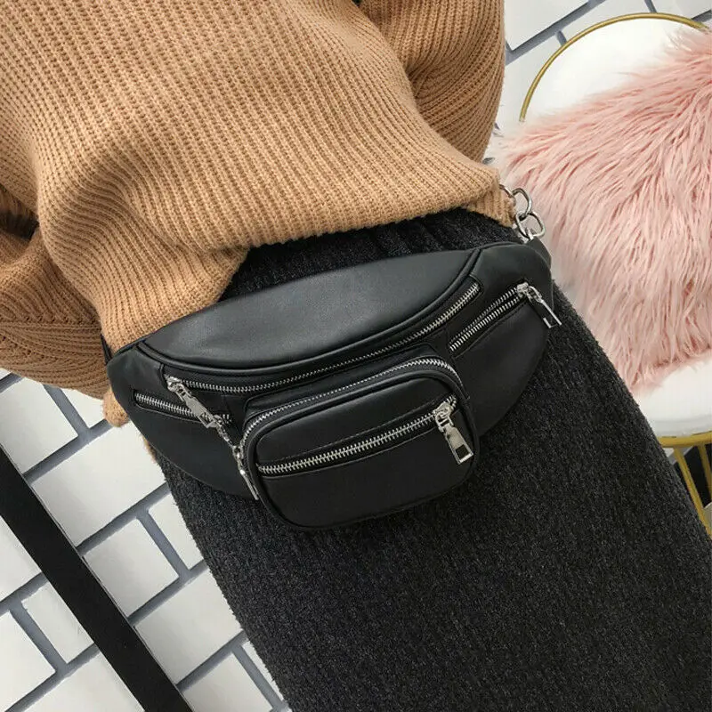 2019 Женская поясная сумка Fanny Pack искусственная кожа, многофункциональный молния CrossBody сумка мини телефон сумки небольшой ремень