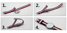 Nylon de alta Qualidade Pulseira de Prata Fivela para Daniel Wellington 18mm 20mm Substituir Faixa de Relógio Pulseira pulseira de Luxo para relógio dw