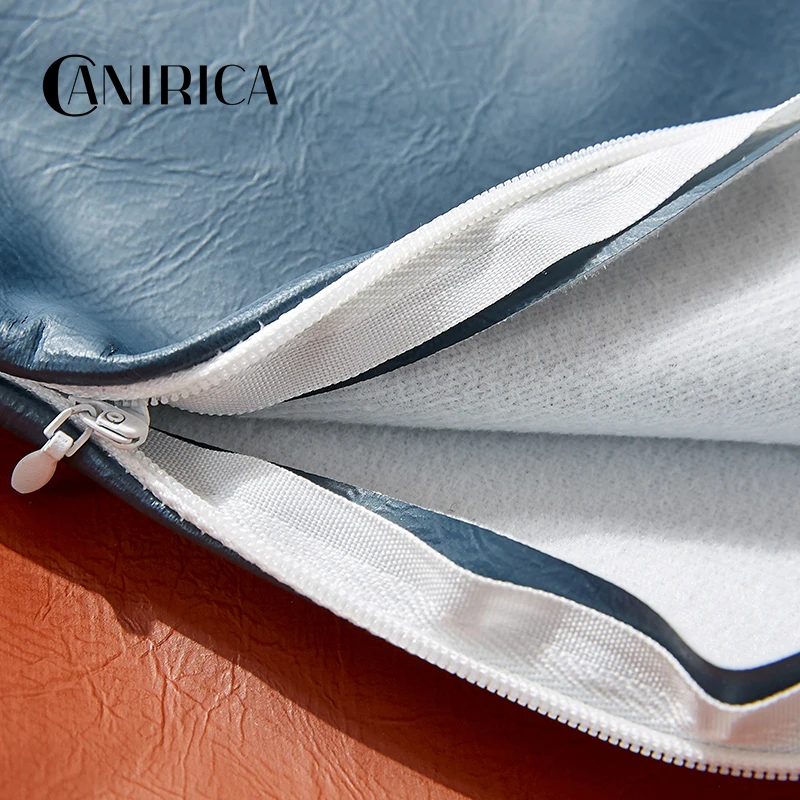 Cushion Cover PU Leather Sofa Car Decorative Pillow Case 45*45 Luxury Pillow Cover For Living Room Bedroom Coussin Decoratif Cushion Cover PU Leather Sofa Car Decorative Pillow Case 45*45 Luxury Pillow Cover For Living Room Bedroom Coussin Decoratif