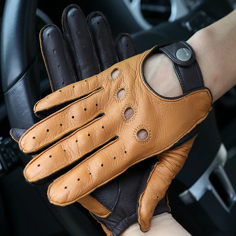 deerskin-男性用の本革手袋高品質の男性用手袋通気性滑り止めm065w-2